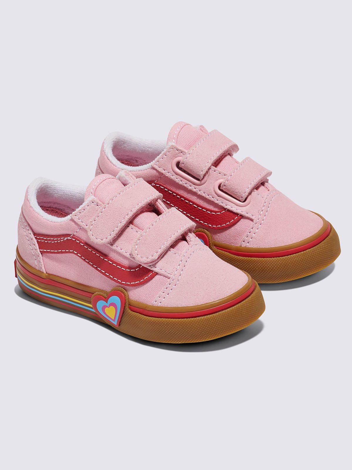 Zapatilla Niña Baby Old Skool V Heart Rosado Vans-0