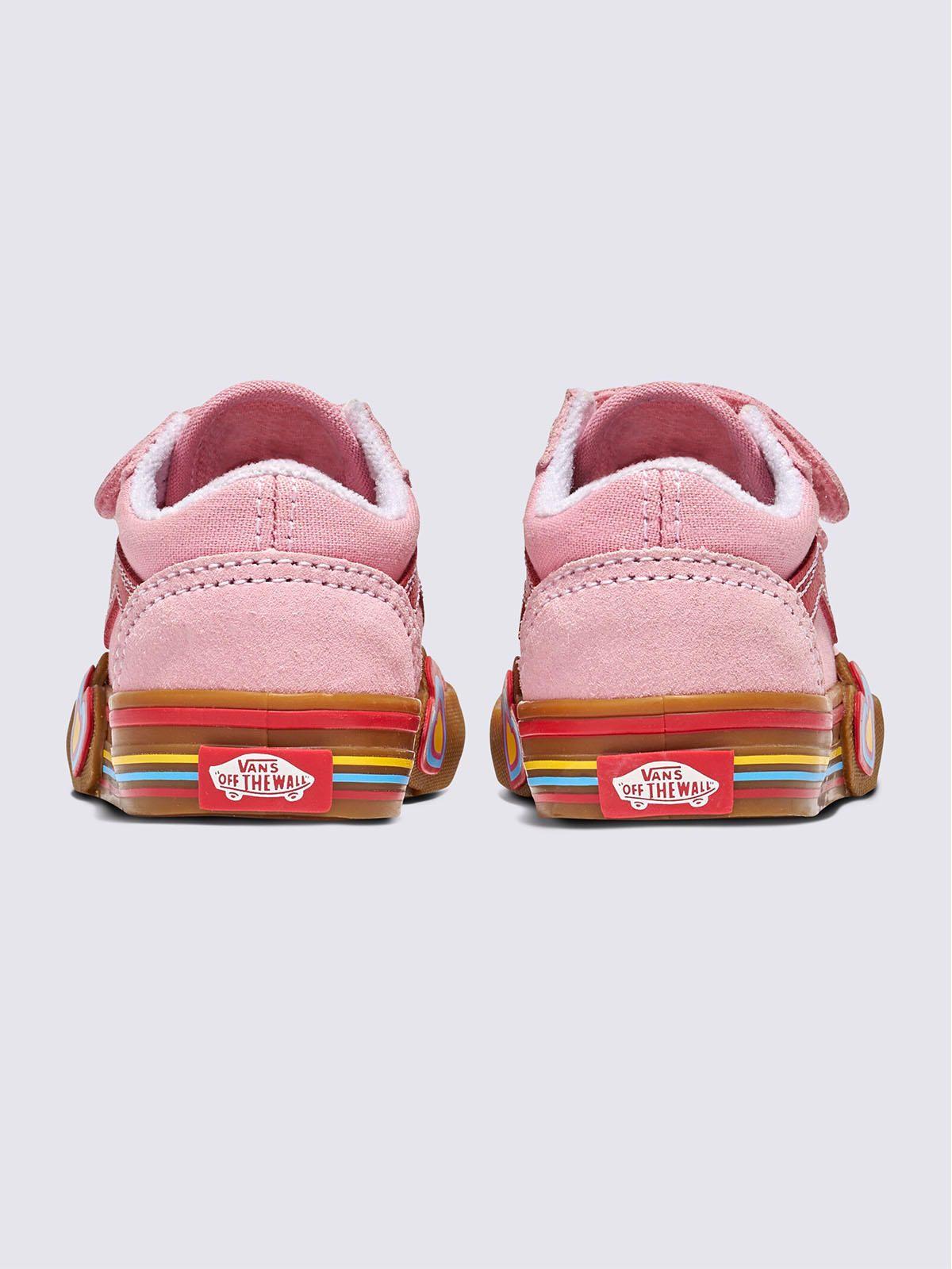 Zapatilla Niña Baby Old Skool V Heart Rosado Vans-4