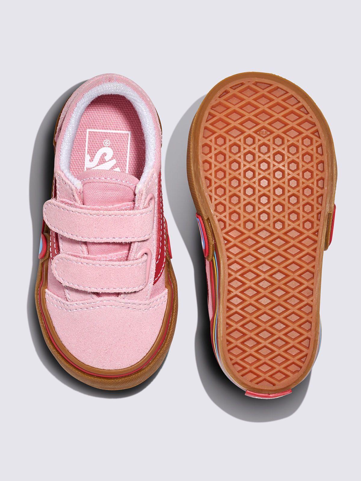 Zapatilla Niña Baby Old Skool V Heart Rosado Vans-3