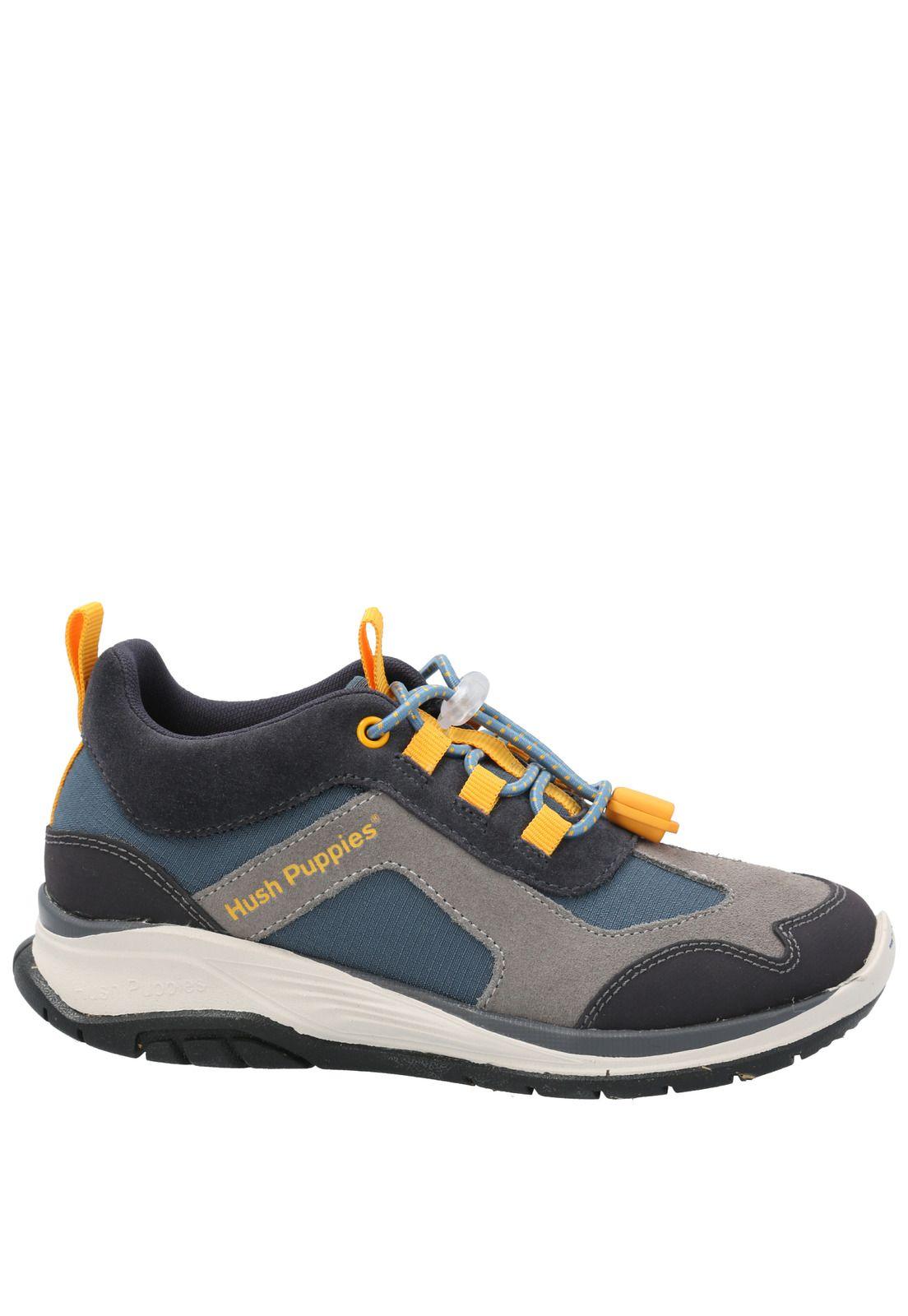 Zapatilla Cuero Niño Fastland Gris-4