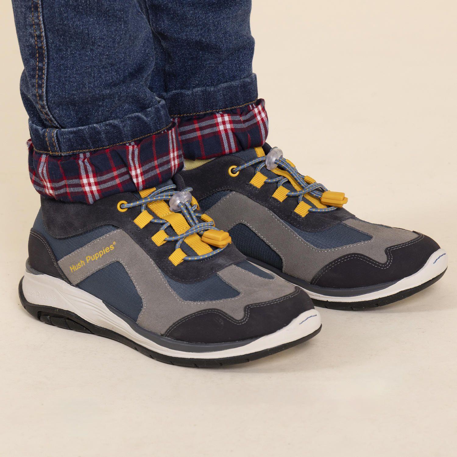 Zapatilla Cuero Niño Fastland Gris-1