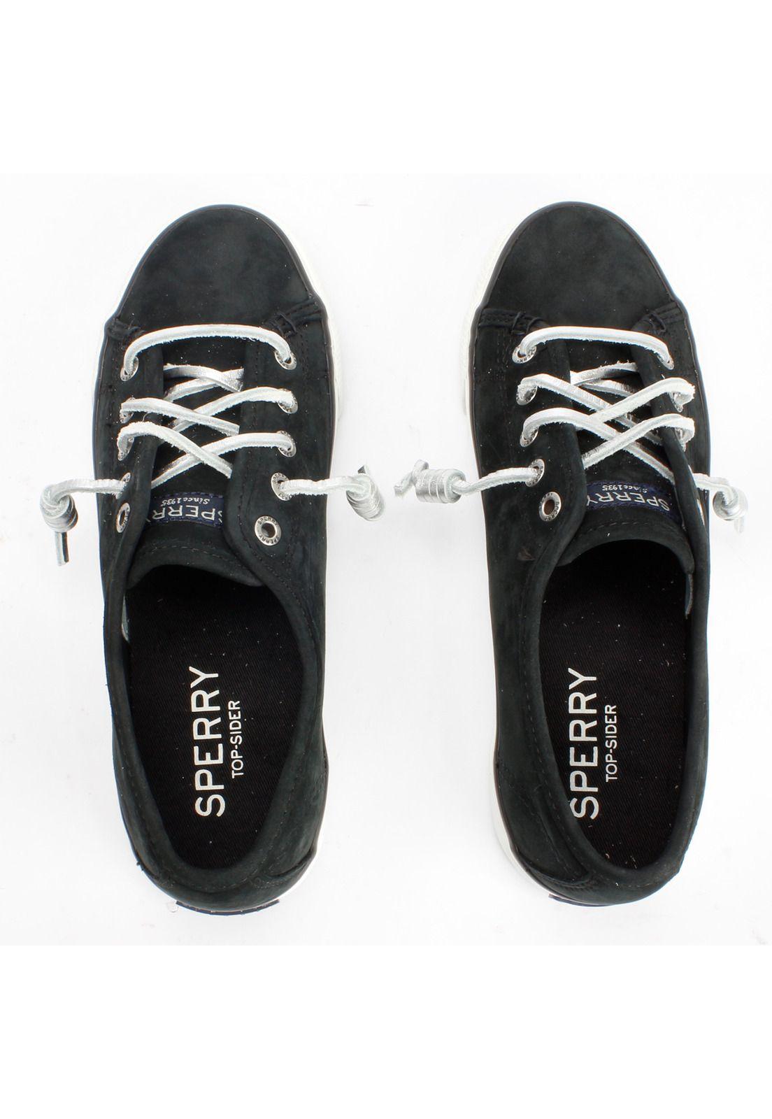 Zapatilla Cuero Seacoast Washable Lt Negro Mujer Sperry-3