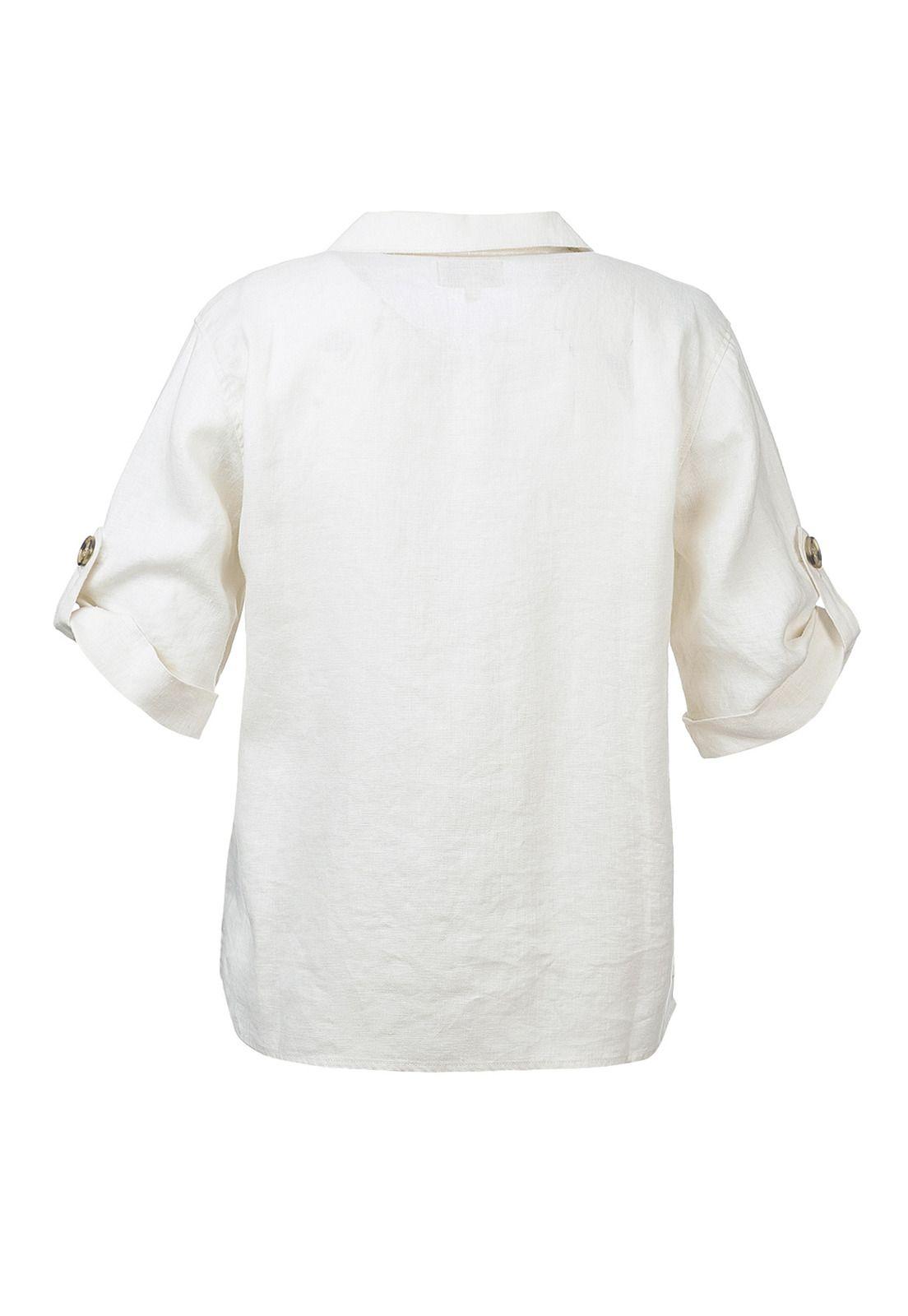 Blusa Lino Orgánico Sevilla Arena Mujer-1