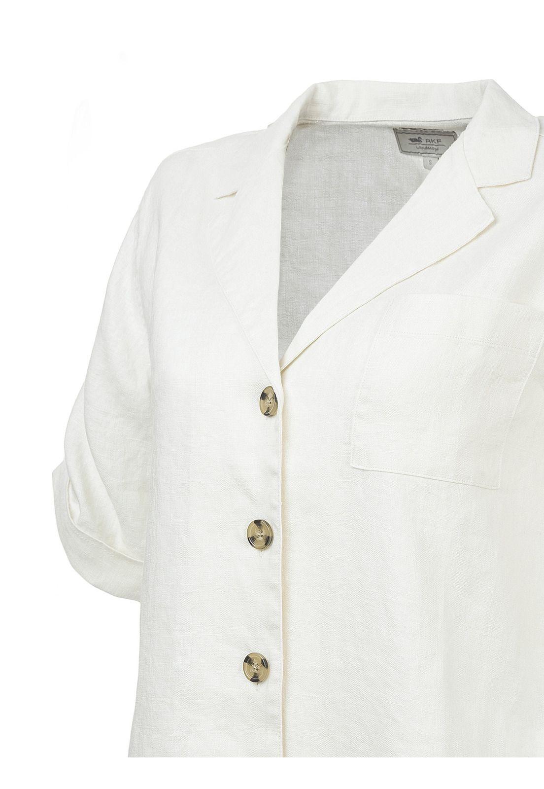 Blusa Lino Orgánico Sevilla Arena Mujer-3