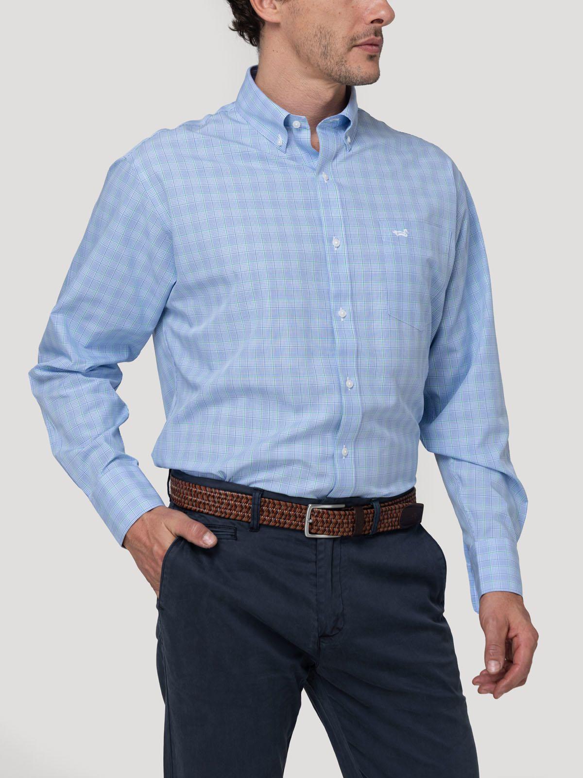 Camisa Cuello Button-Down Hombre Wf Pb Verde-6