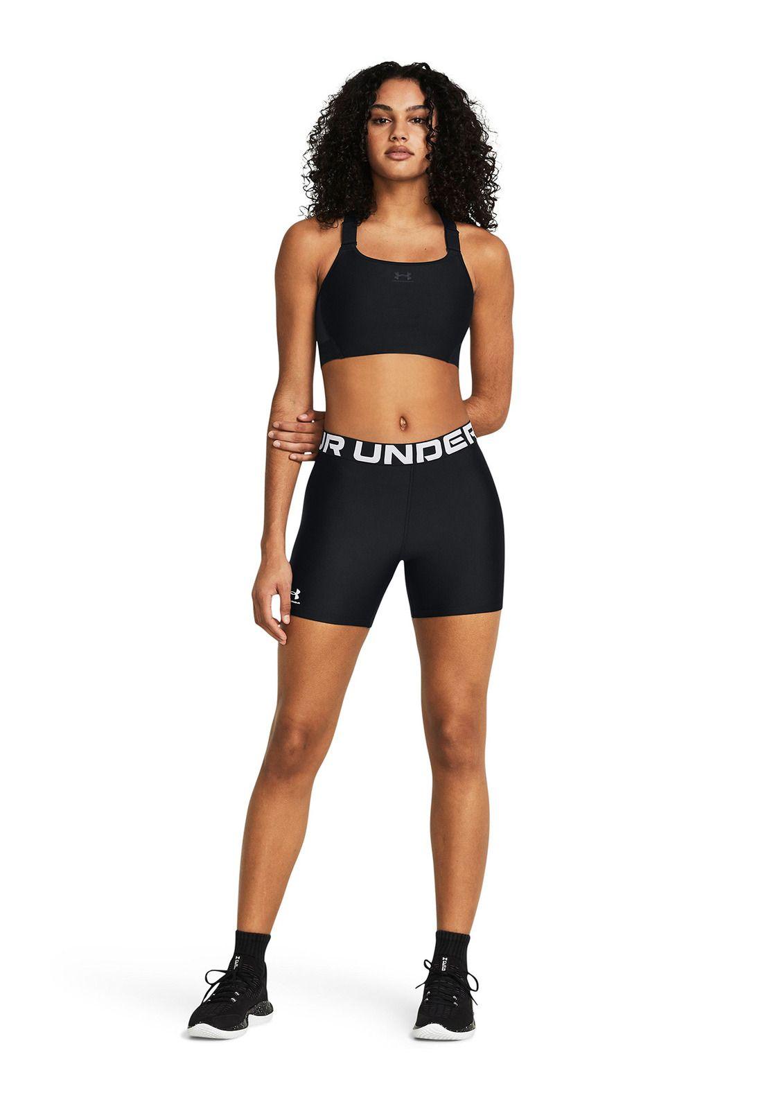 Shorts middy HeatGear® para mujer Negro-5