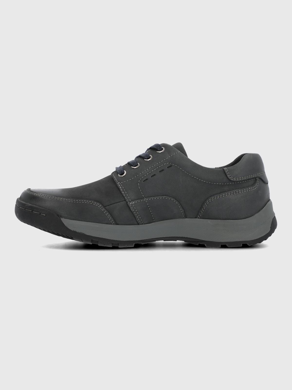 Zapato Cuero Hombre Duran Azul-4