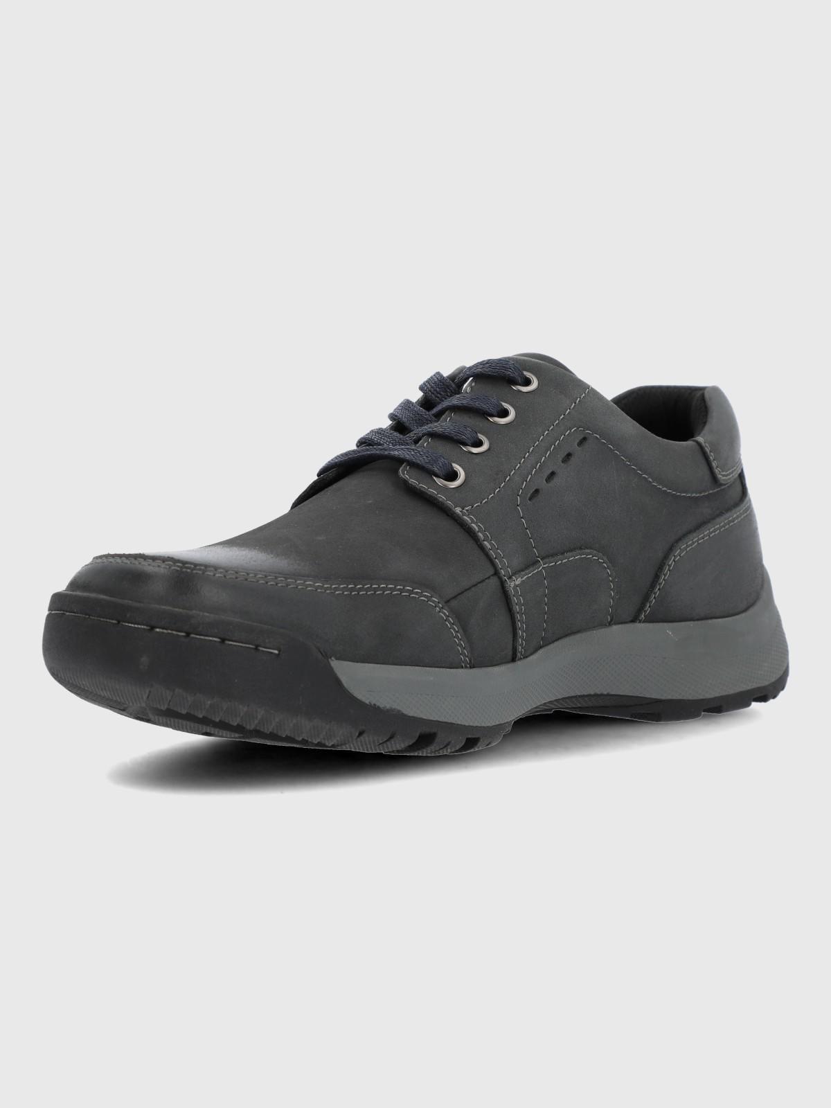 Zapato Cuero Hombre Duran Azul-5