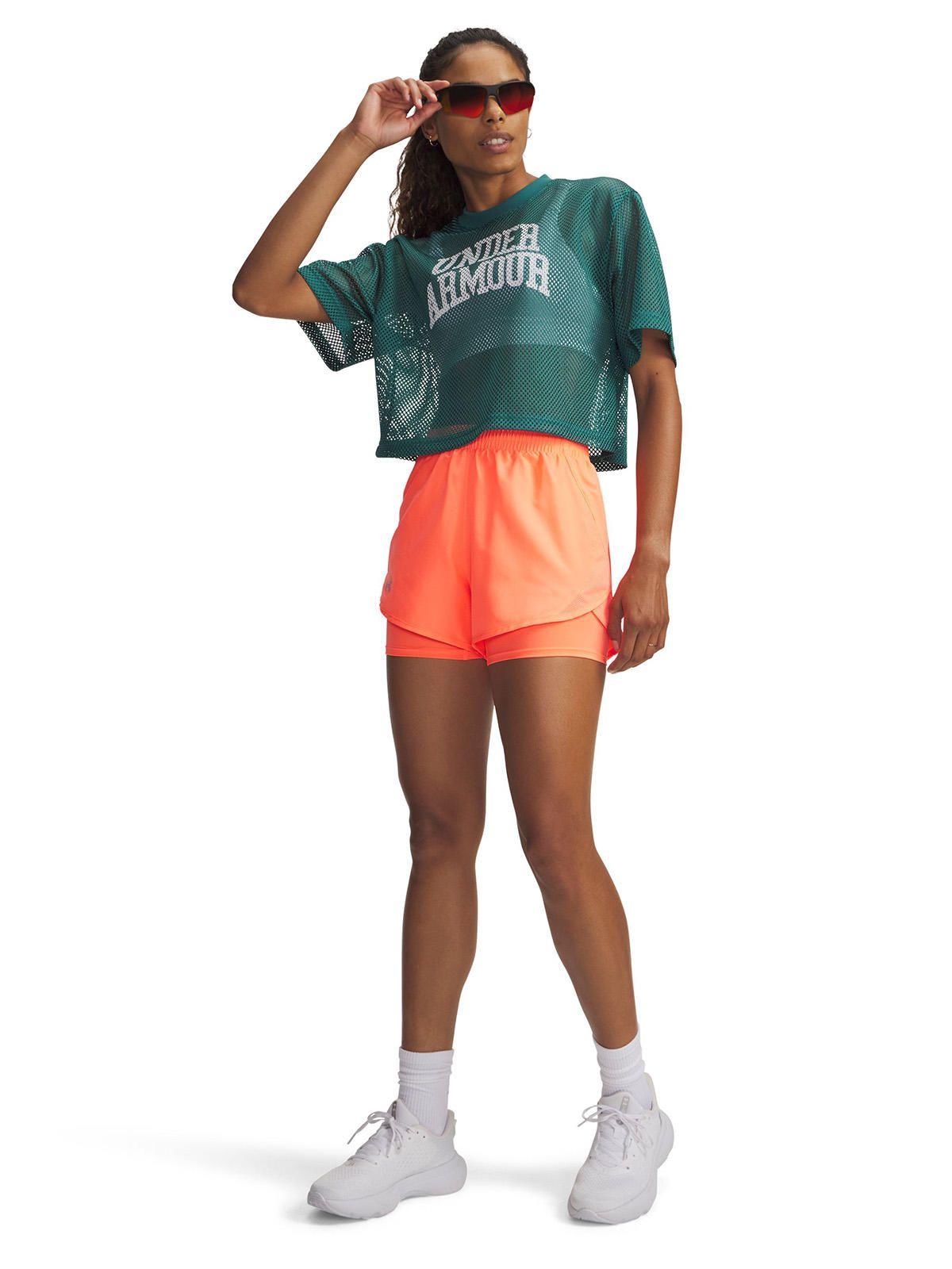 Short Mujer Fly By 2 En 1 Naranjo-3