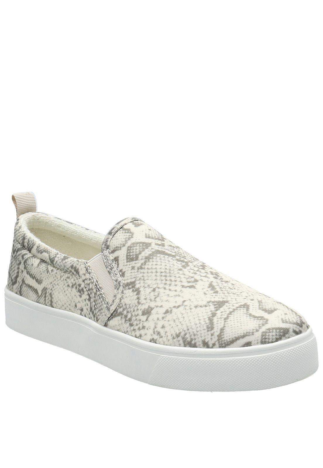 Zapatilla Mujer Animal Print Slip On Beige-0