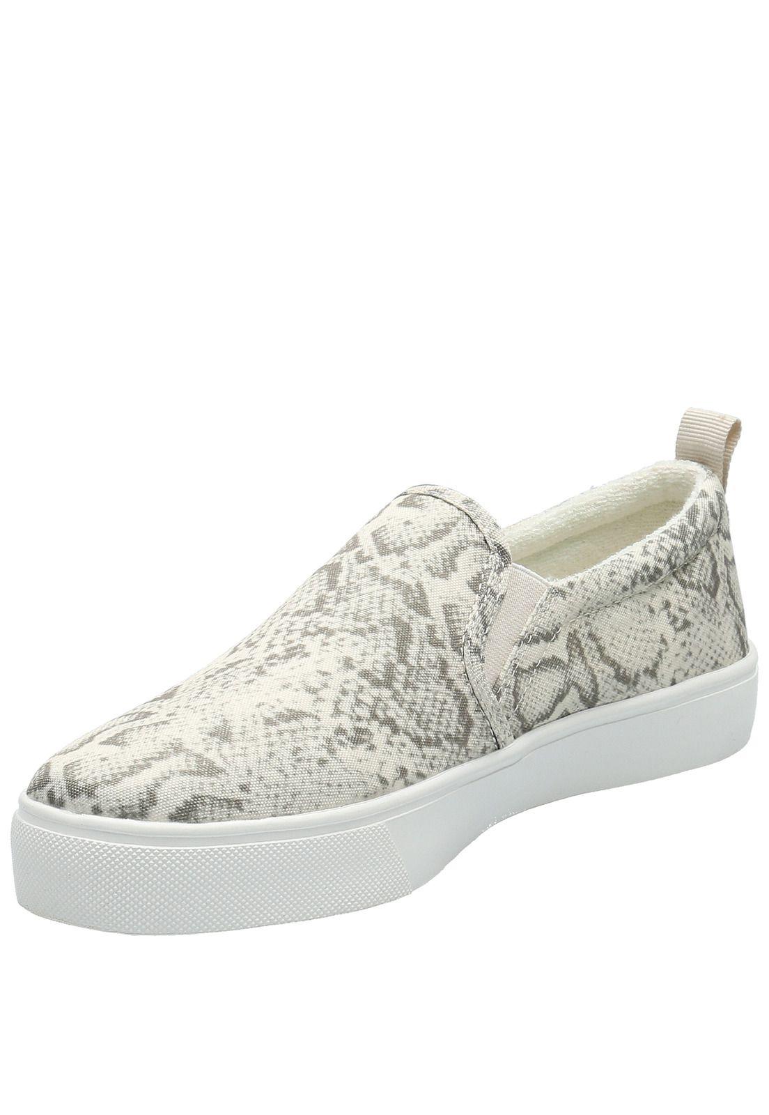 Zapatilla Mujer Animal Print Slip On Beige-4