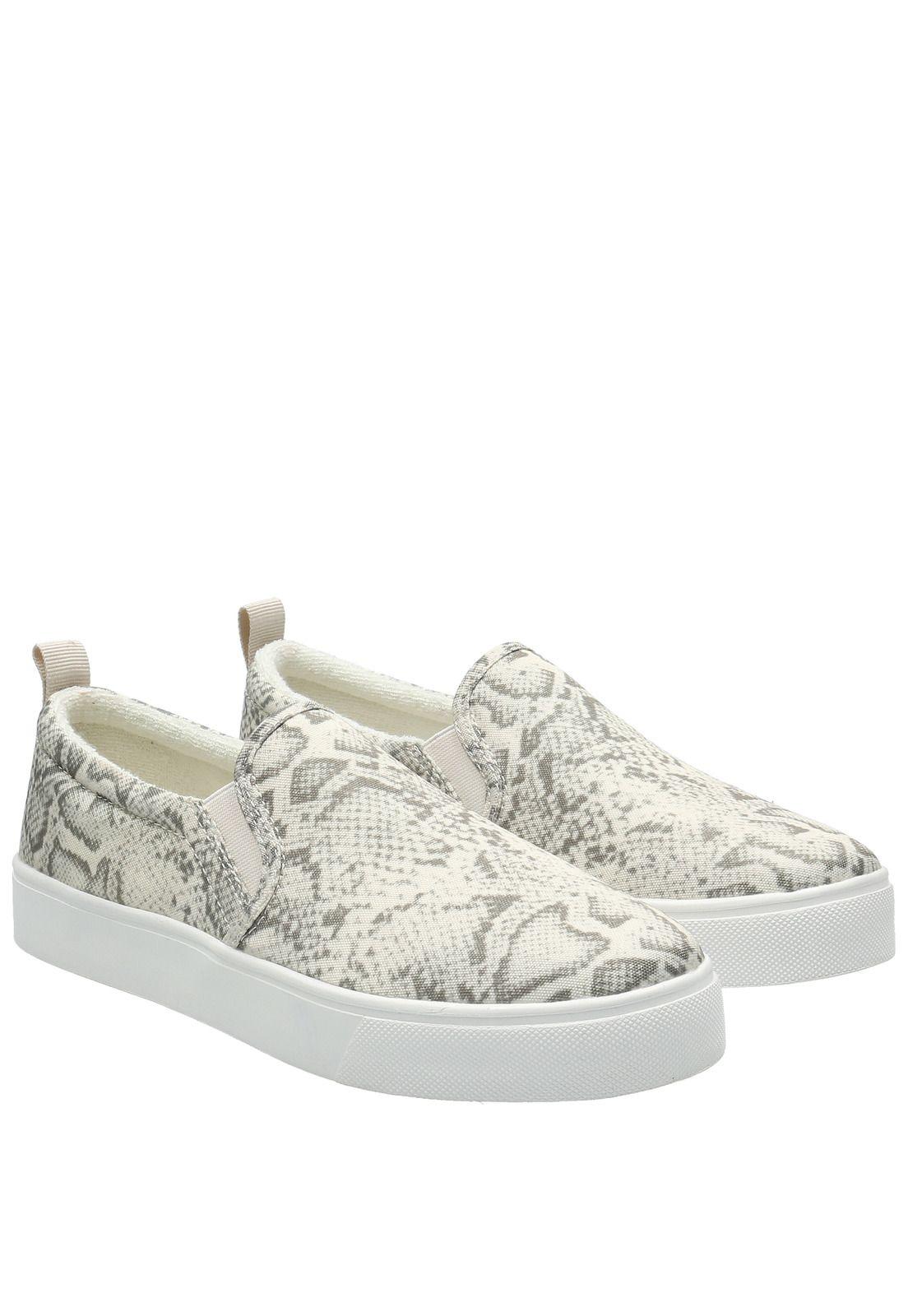 Zapatilla Mujer Animal Print Slip On Beige-7