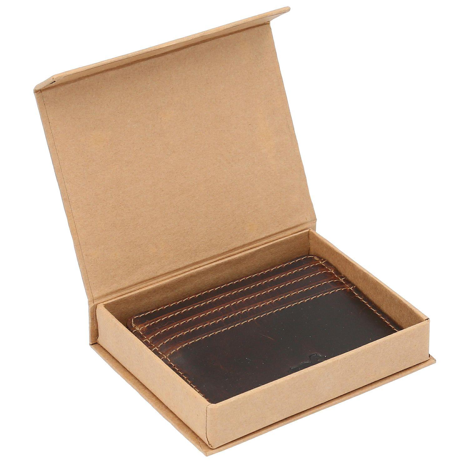 Tarjetero Cuero Hombre Htc 4Cardholder Café-2