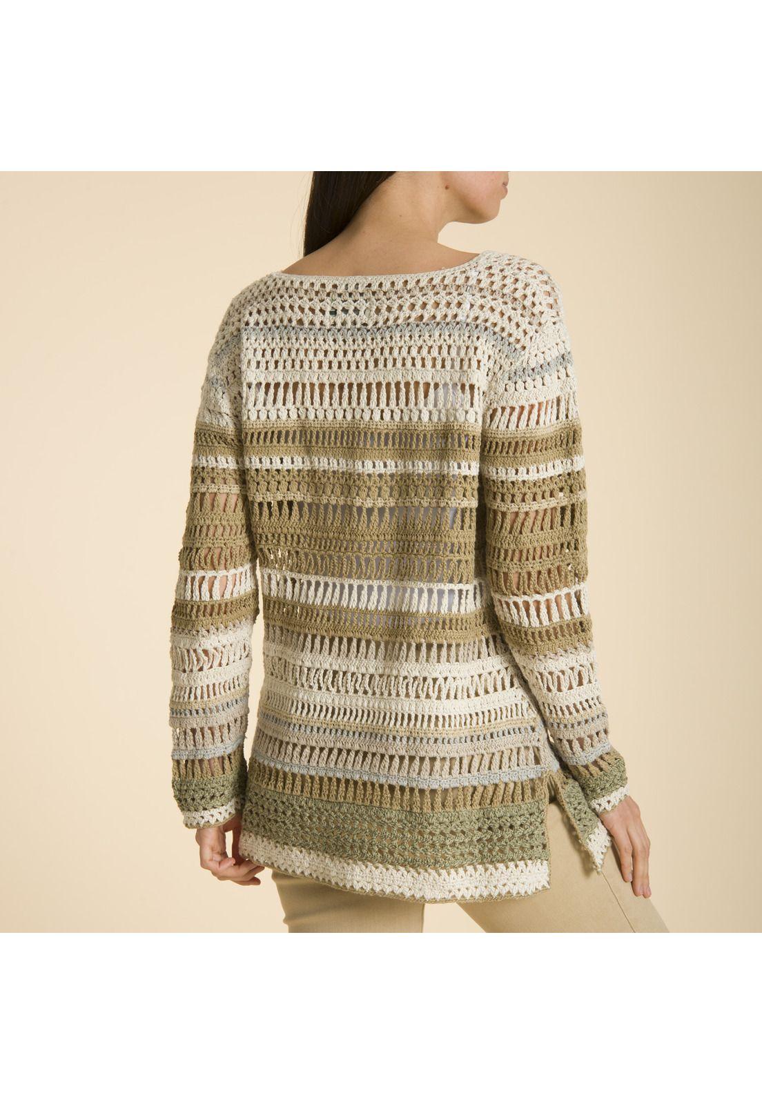 Sweater Crochet Jose Beige-2