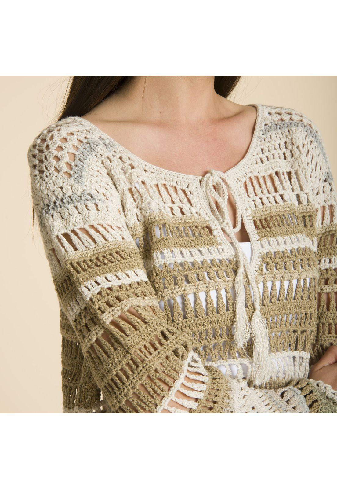Sweater Crochet Jose Beige-3