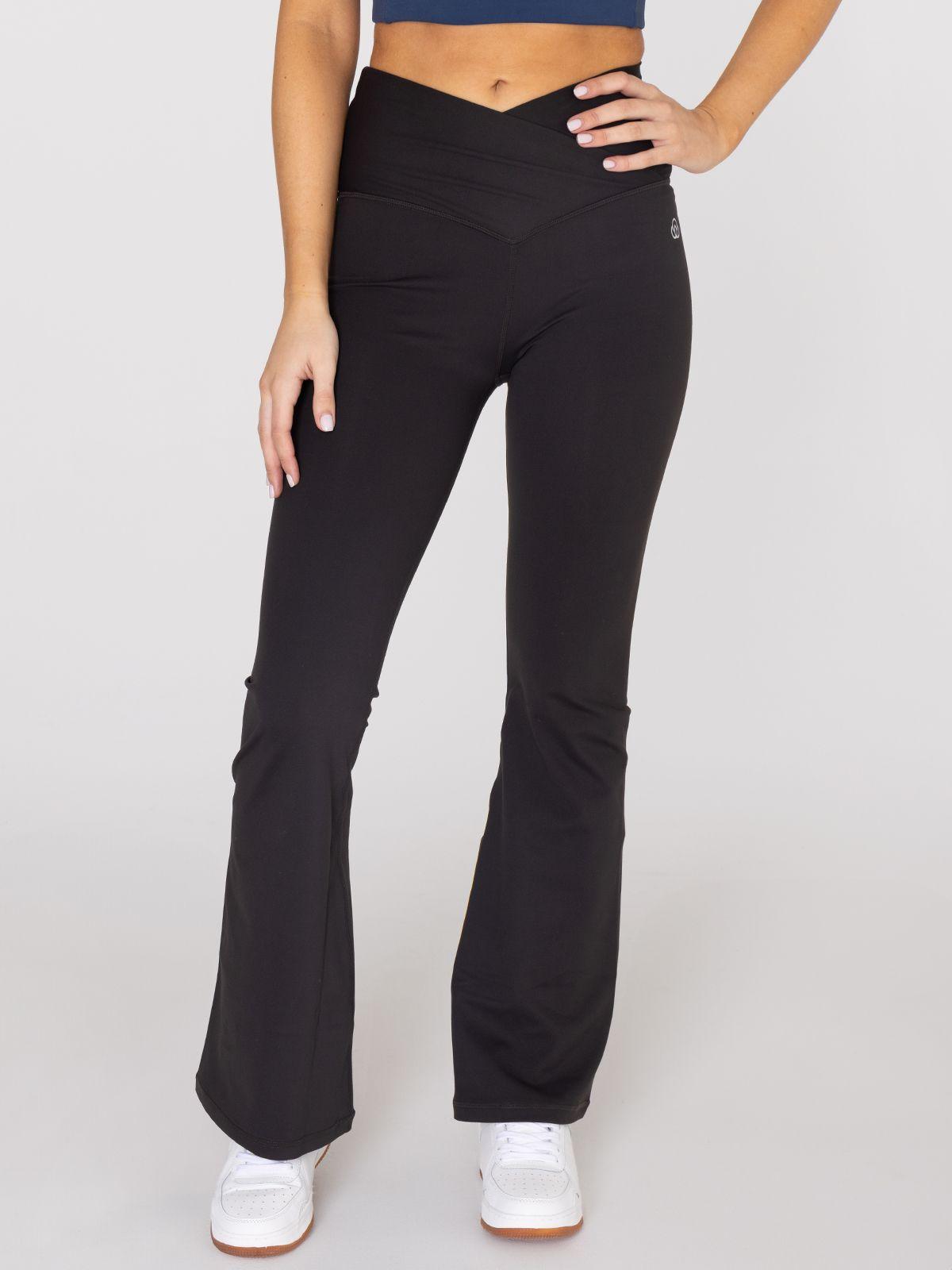 Calza Pantalón pierna ancha Mujer Flared Negro-1