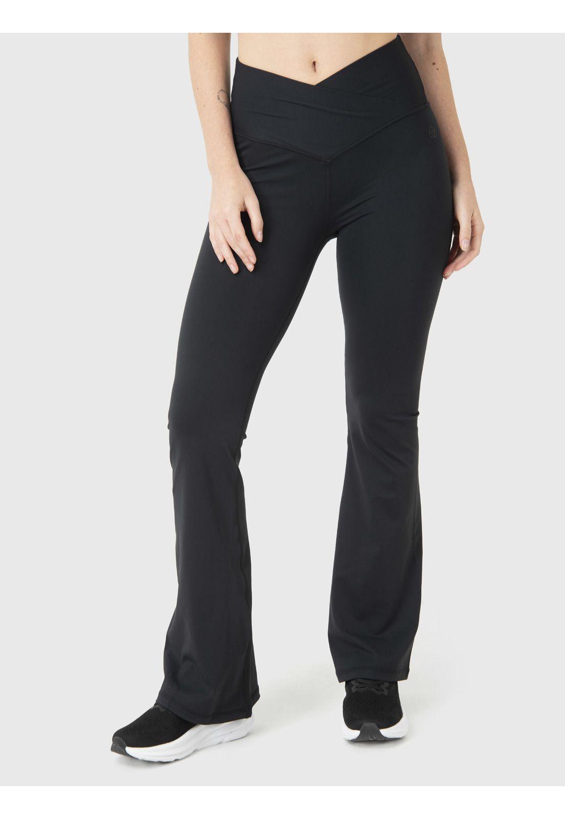 Calza Pantalón pierna ancha Mujer Flared Negro-0