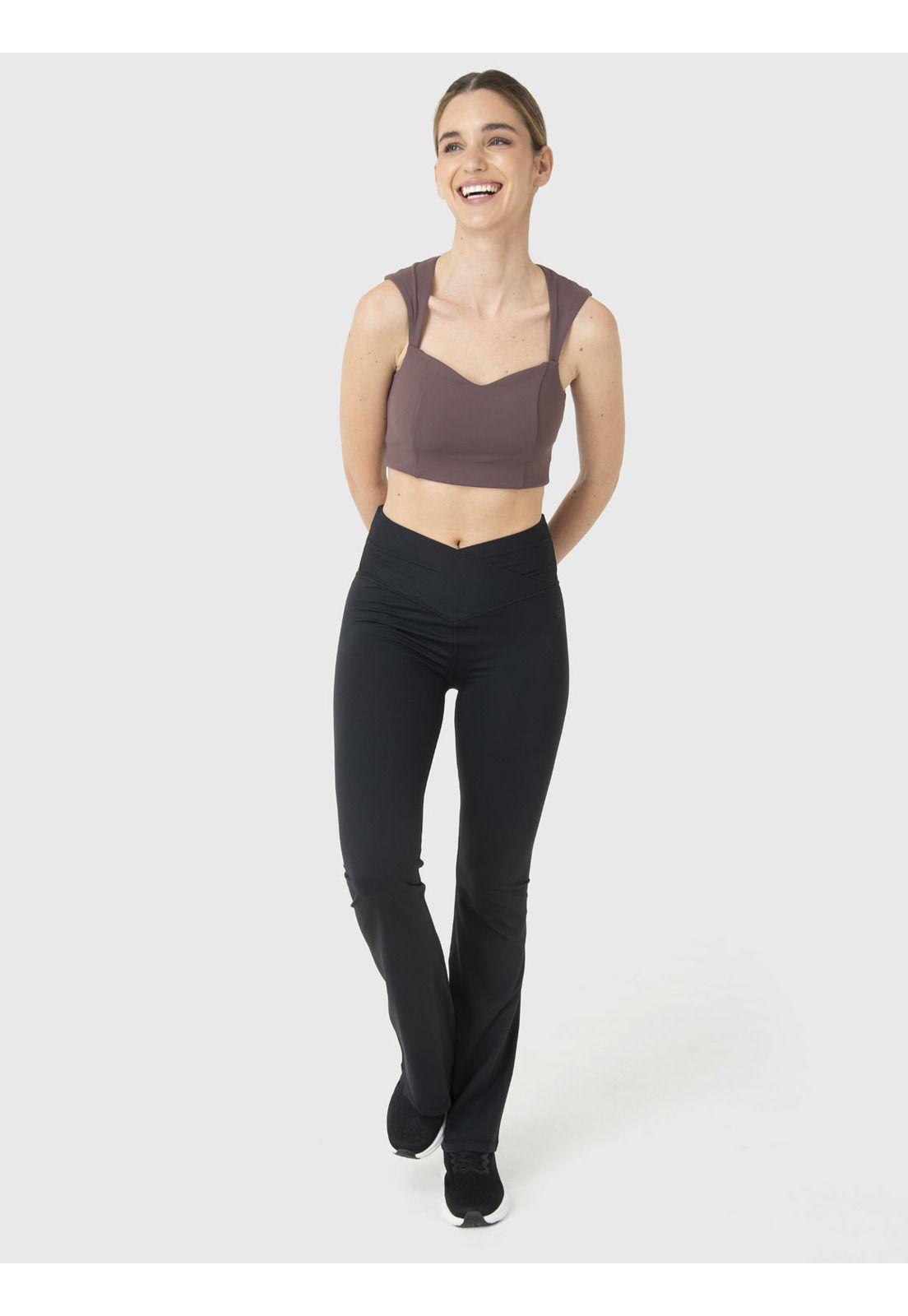 Calza Pantalón pierna ancha Mujer Flared Negro-3