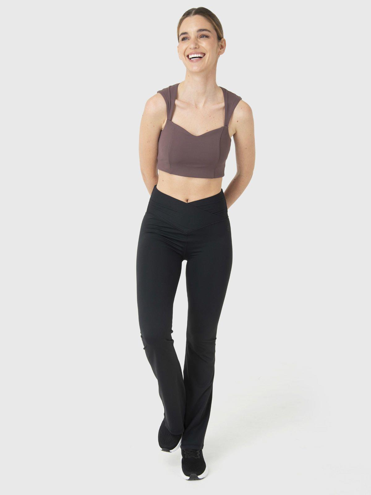 Calza Pantalón pierna ancha Mujer Flared Negro-3