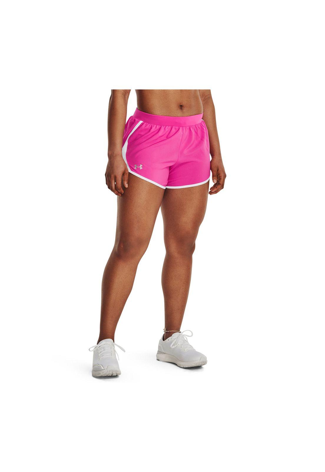 Shorts UA Fly-By 2.0 para mujer Fucsia-3