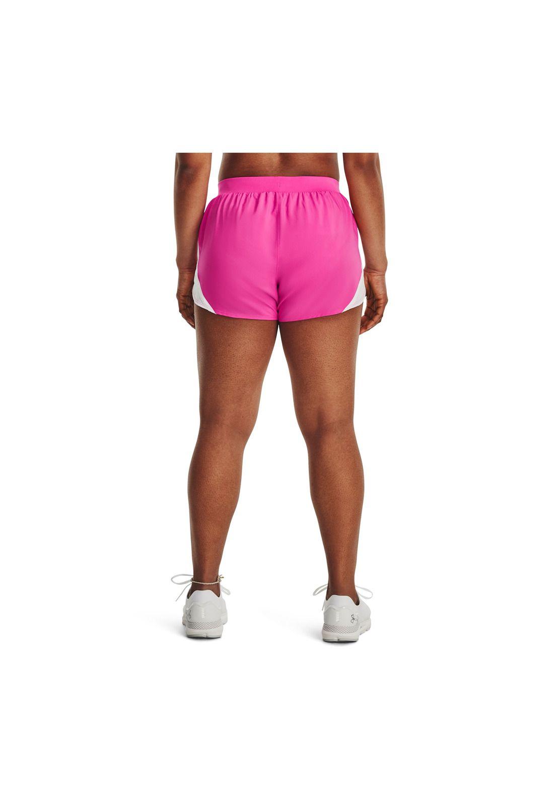 Shorts UA Fly-By 2.0 para mujer Fucsia-4