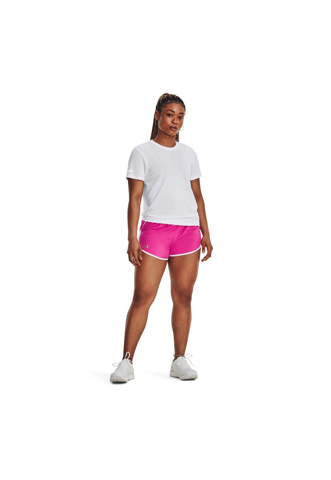 Shorts UA Fly-By 2.0 para mujer Fucsia-5