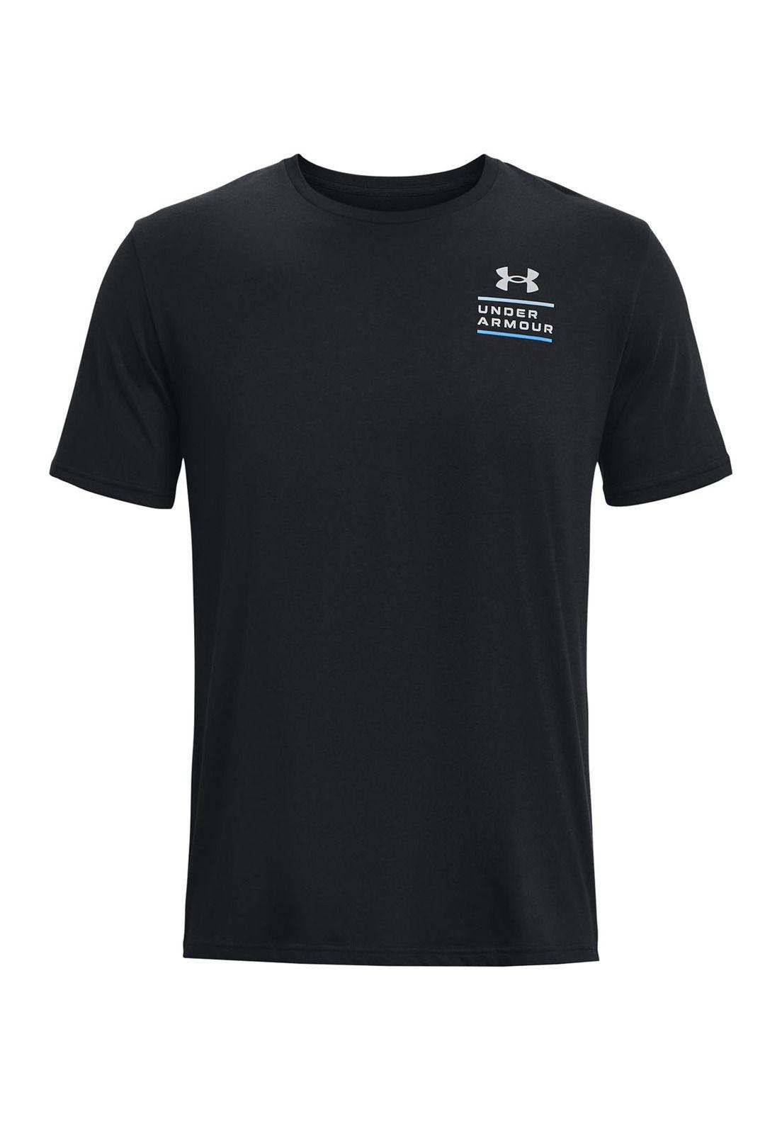 Polera manga corta Horizon hombre Negro-0