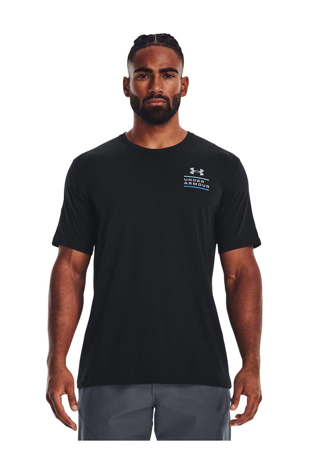 Polera manga corta Horizon hombre Negro-3