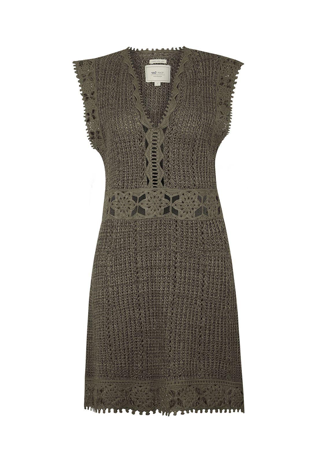 vestido Algodón Orgánico Verde Lito Mujer -0