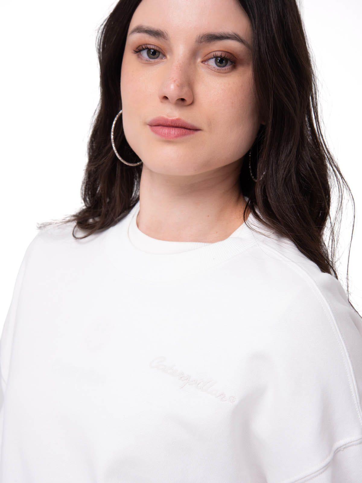 Polerón Mujer Relaxed French Terry Blanco-3