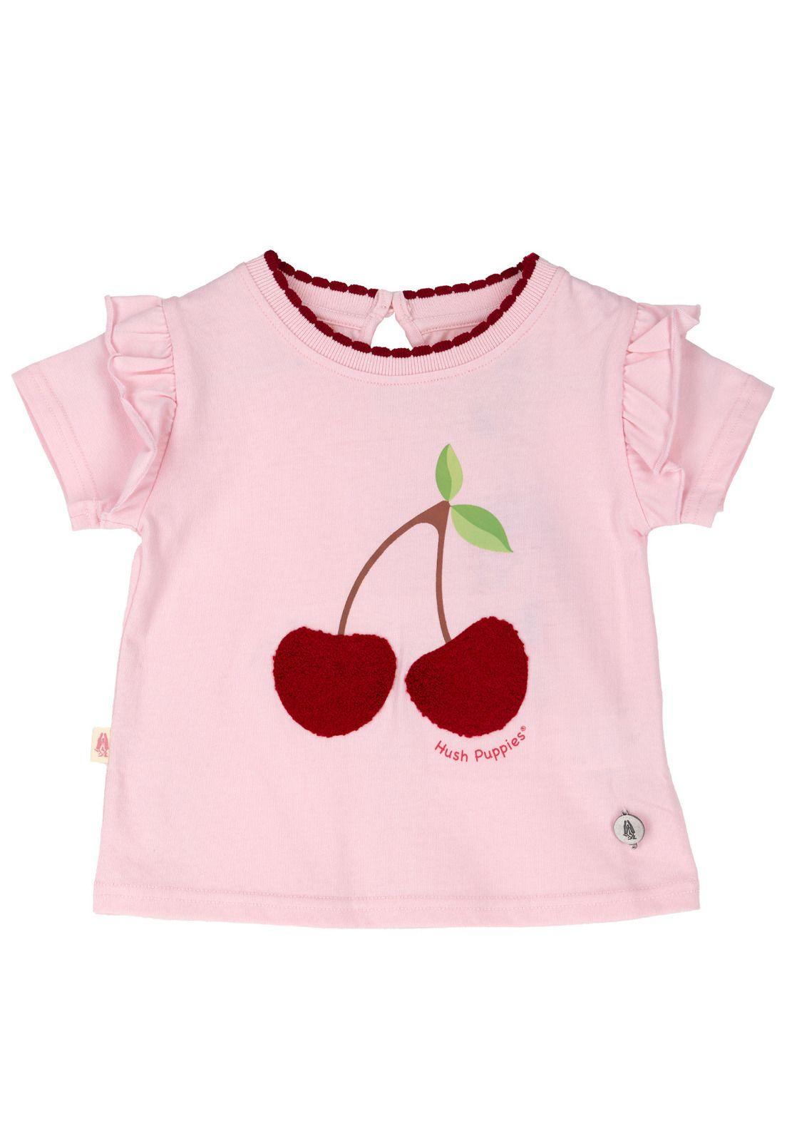 Polera Niña Guinda Rosado-0