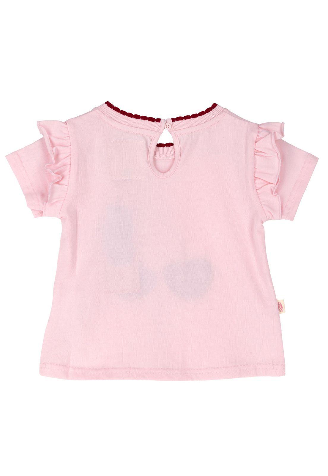 Polera Niña Guinda Rosado-5