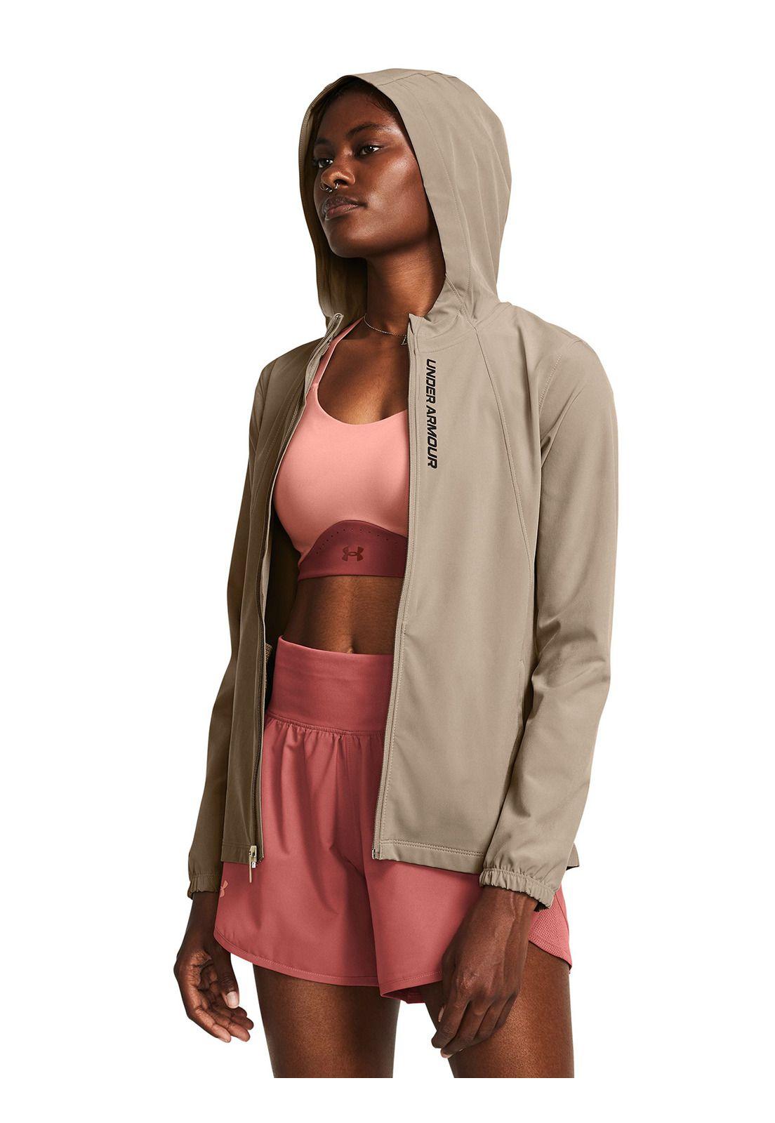 Chaqueta UA OutRun The Storm mujer Café-3