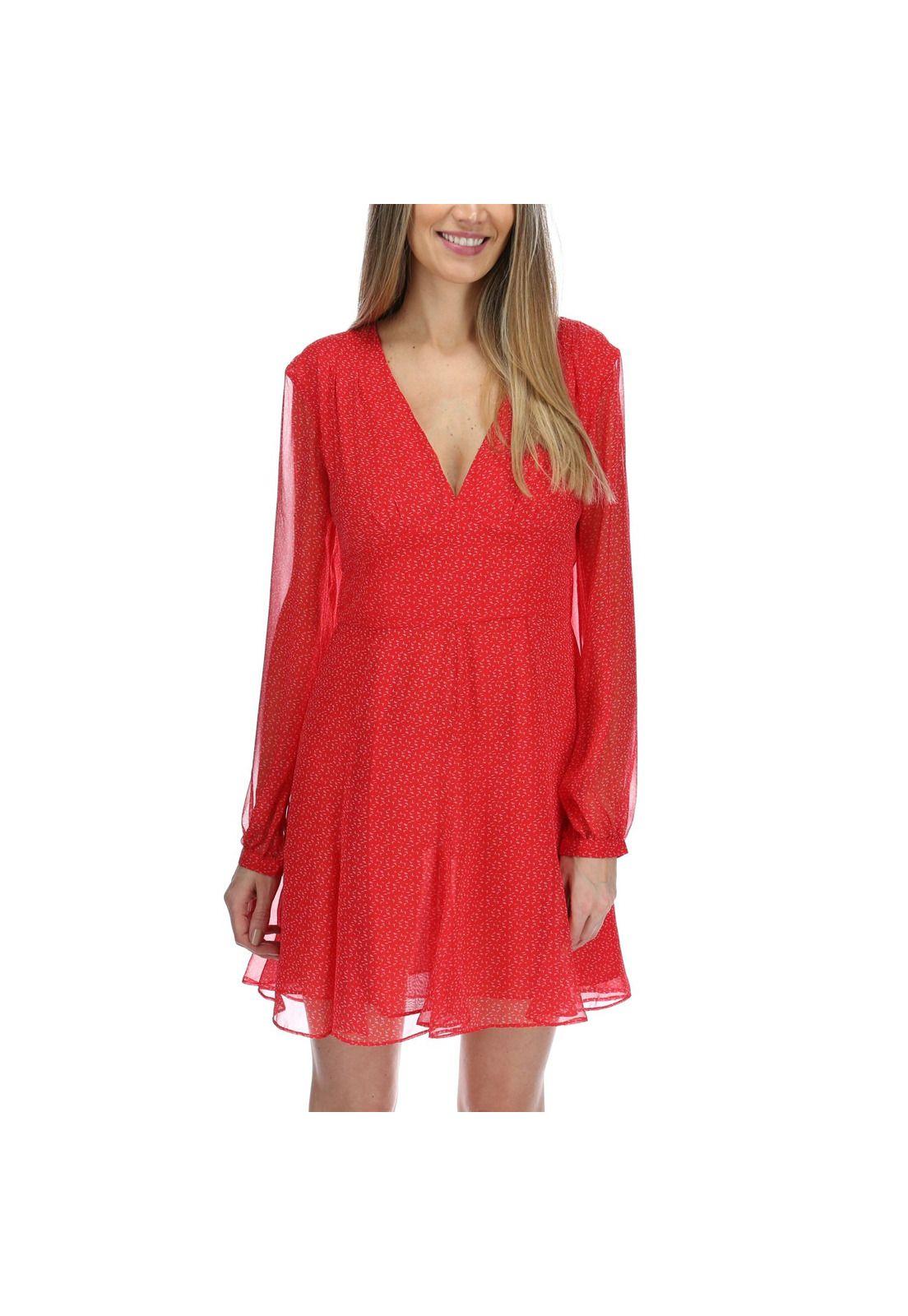 Vestido Corto Mujer Valencia Rojo-0