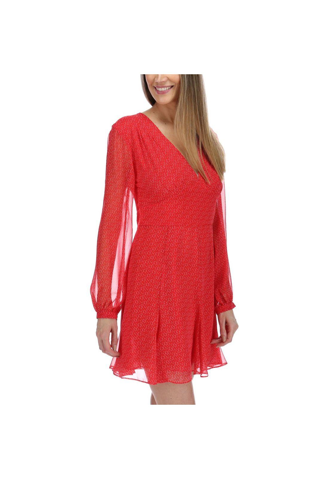 Vestido Corto Mujer Valencia Rojo-3