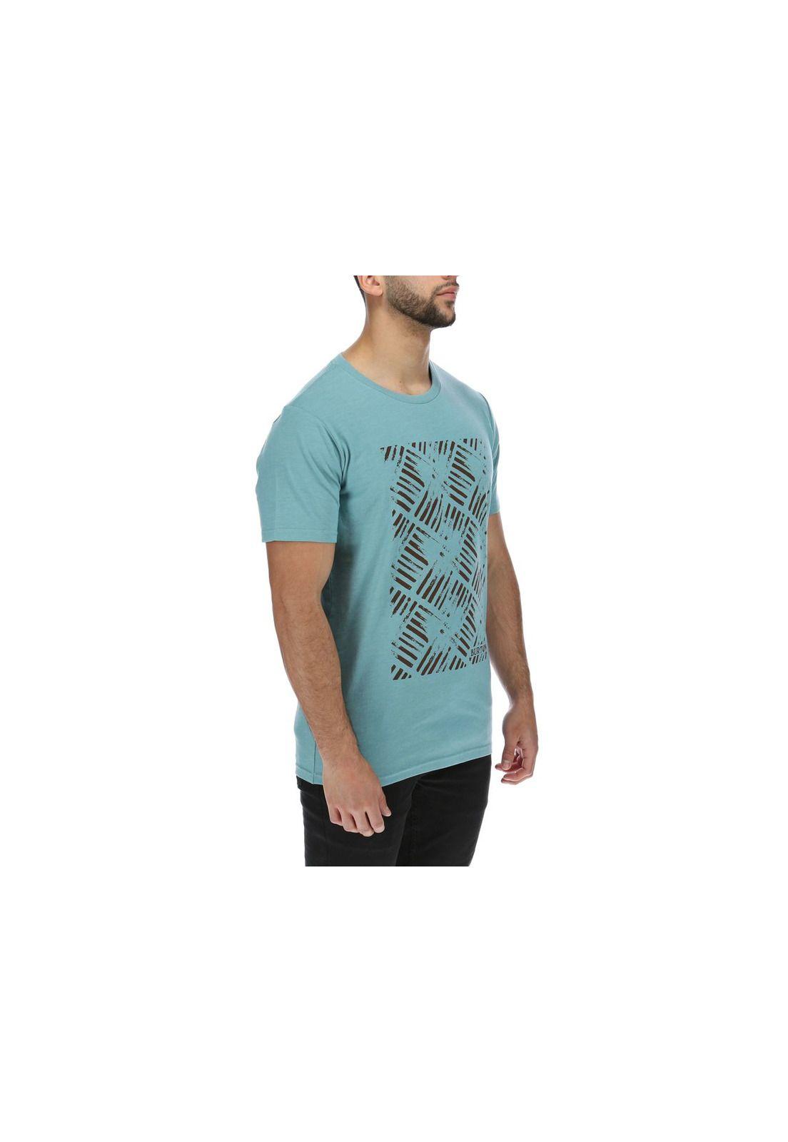 Polera M/C  Hombre Square Turquesa-3