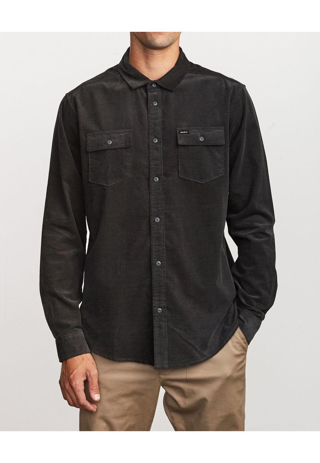 Camisa Hombre Freeman Cord Negro-2