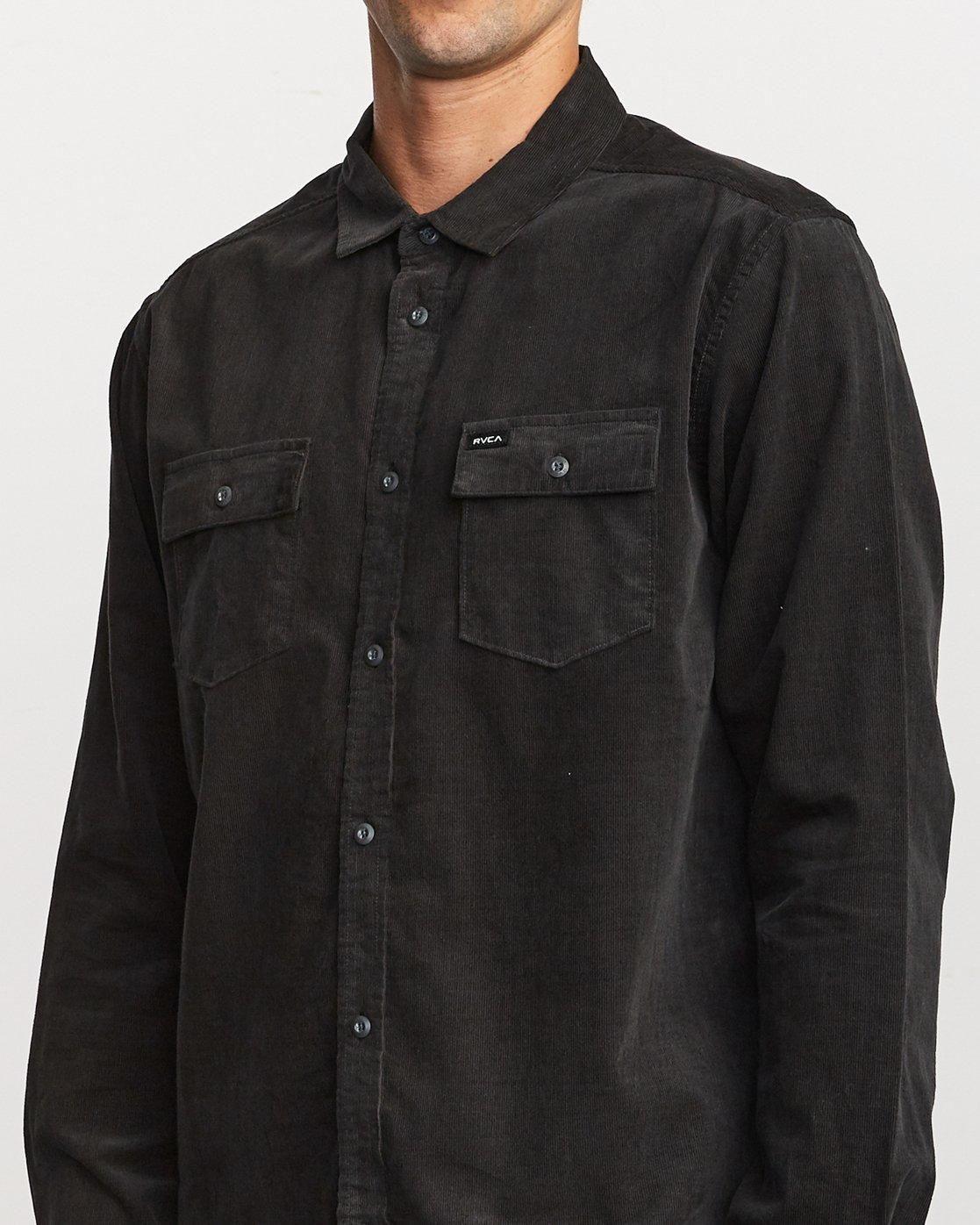 Camisa Hombre Freeman Cord Negro-3