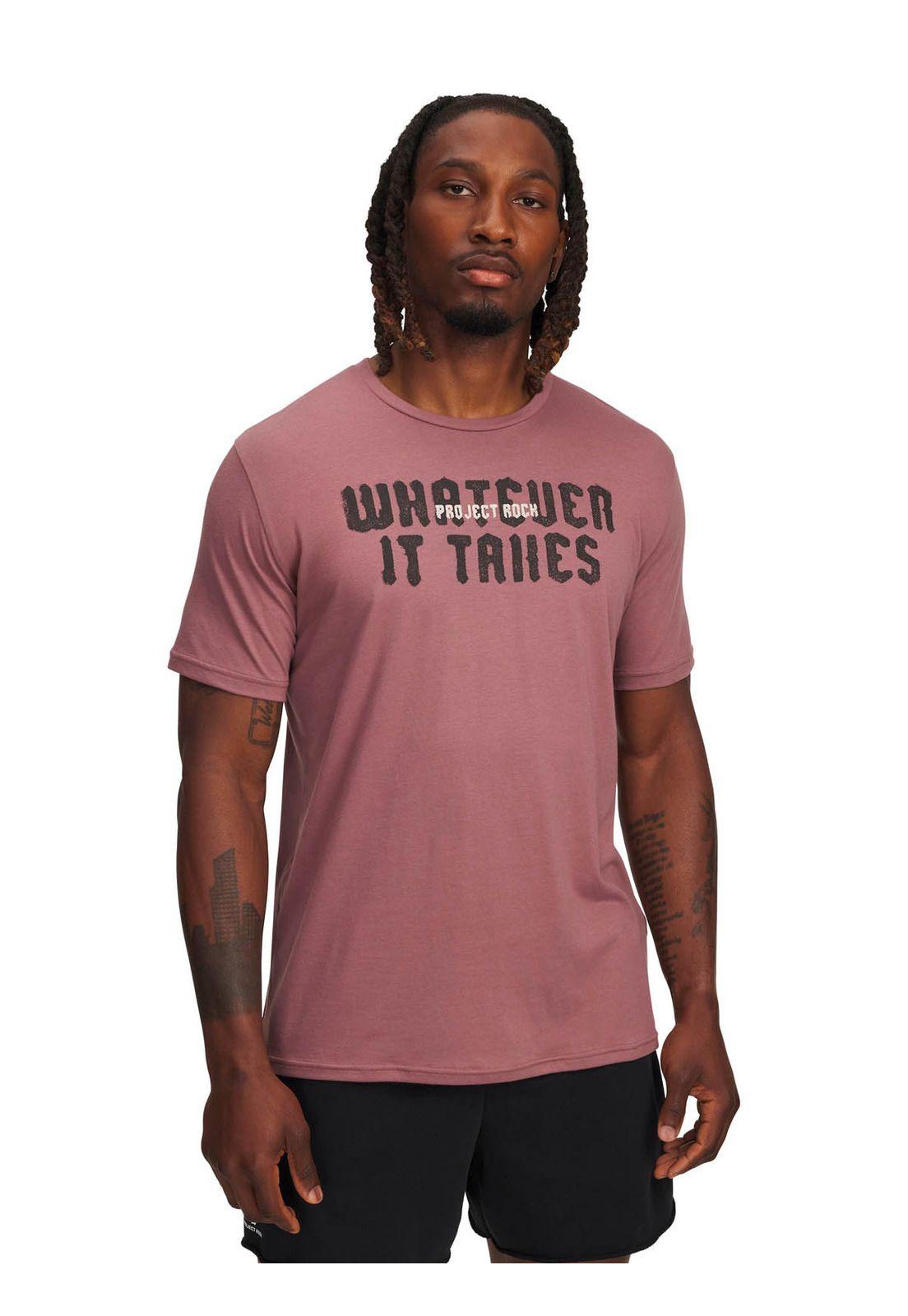 Polera Manga Corta Training para hombre Project Rock café -0