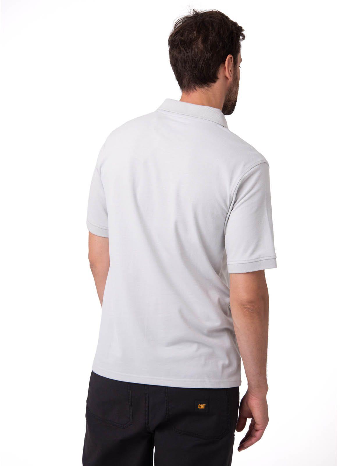 Polera Pique Manga Corta Logo Jersey Gris-1