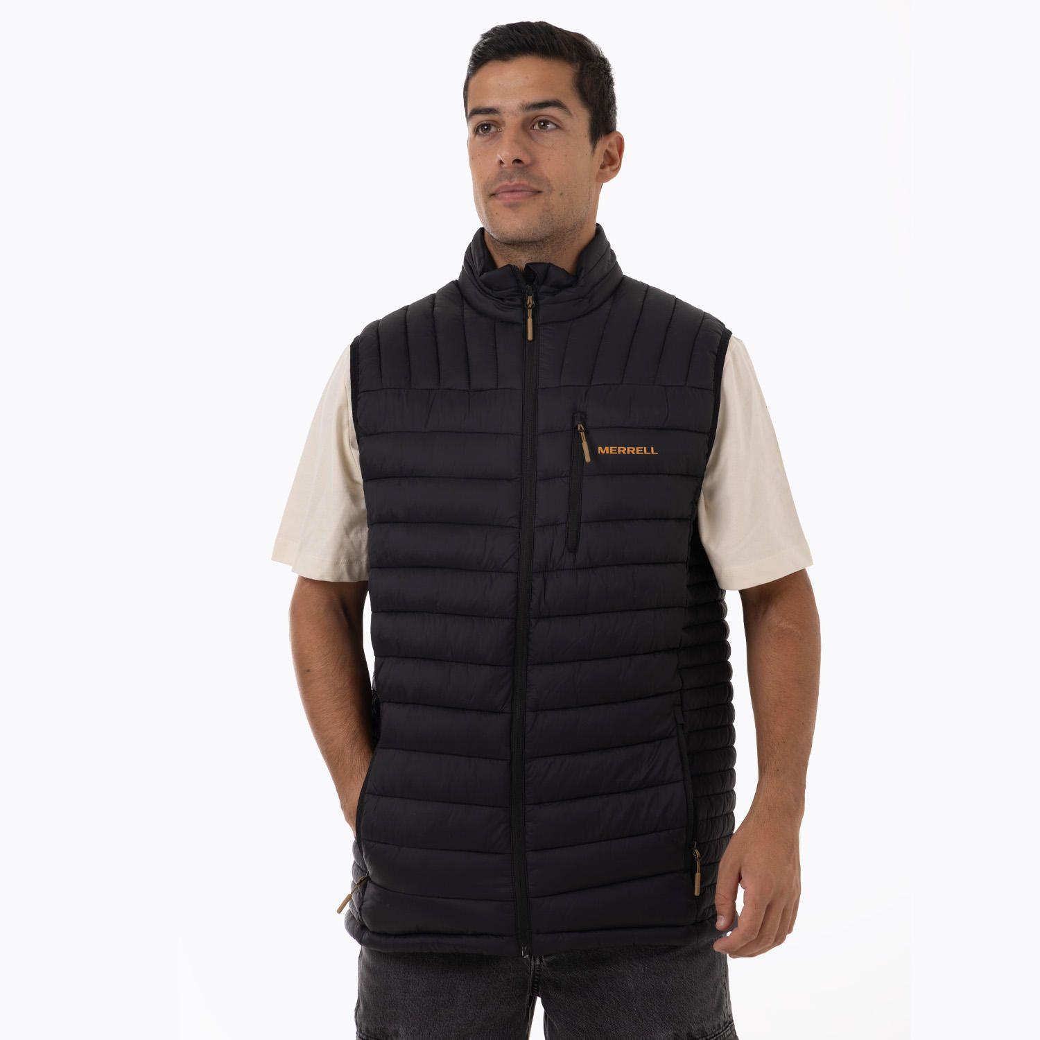 Parka Sin Mangas Hombre Full Zipper Negro-0