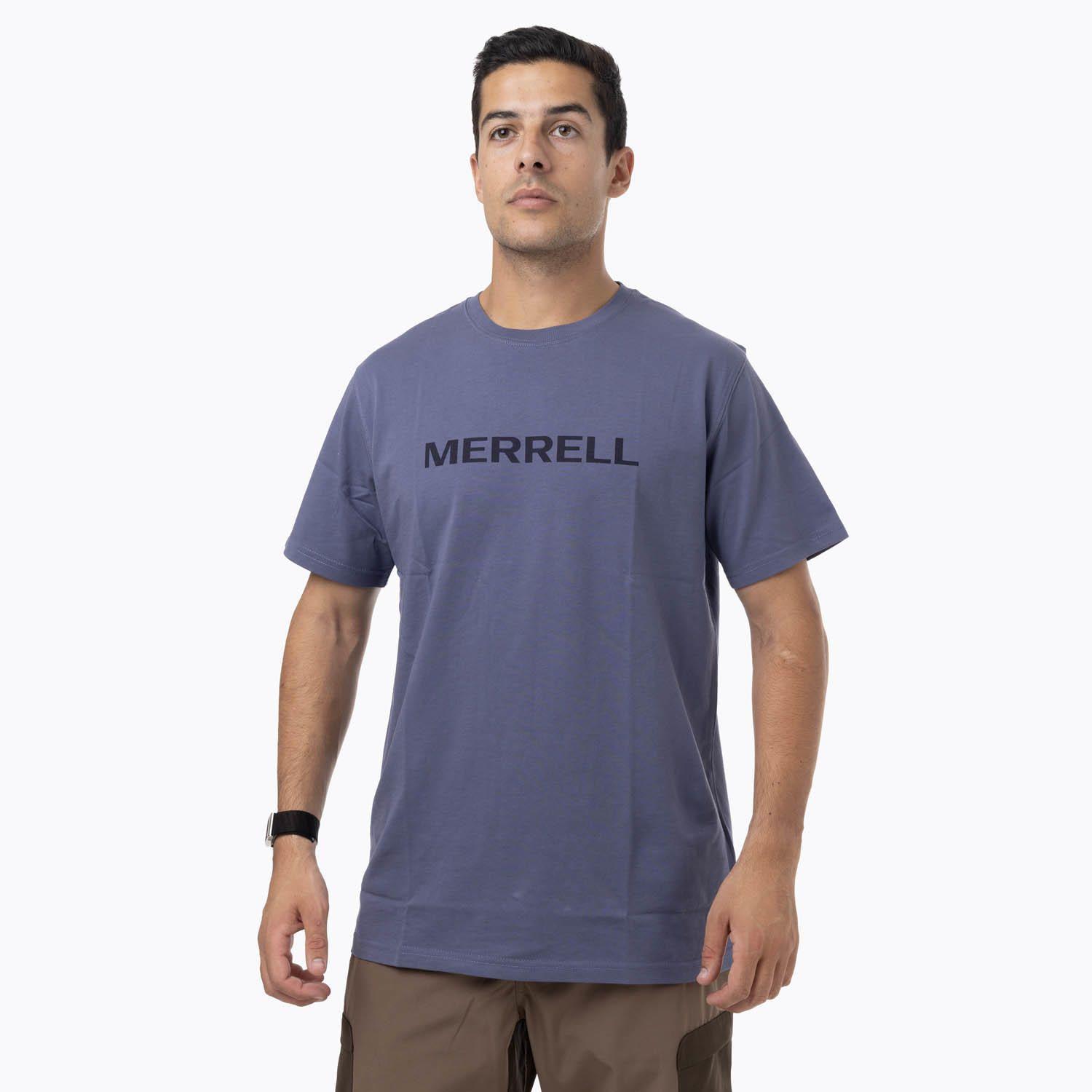 Polera Manga Corta Hombre Logo Tee Azul-0