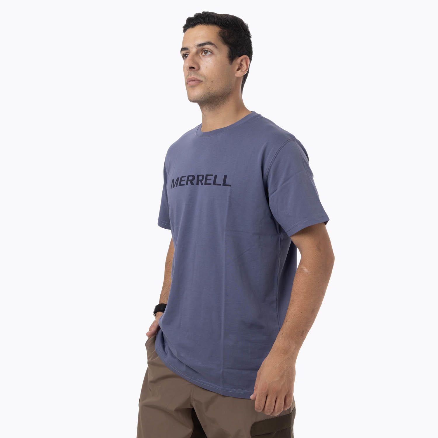 Polera Manga Corta Hombre Logo Tee Azul-1