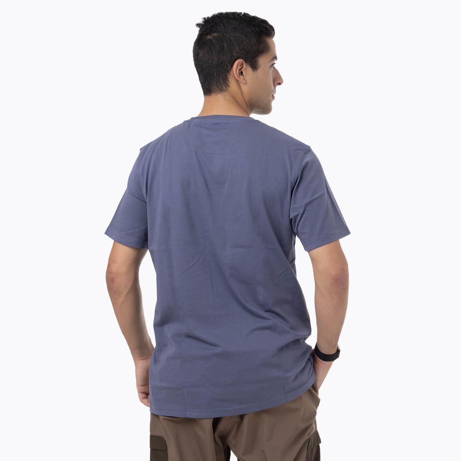 Polera Manga Corta Hombre Logo Tee Azul-3