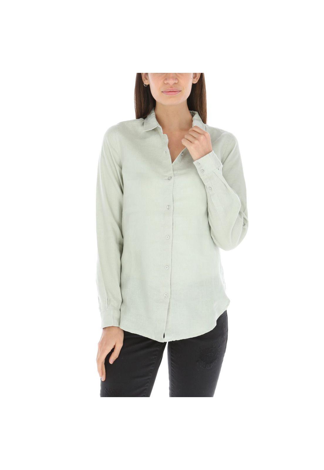 Blusa Mujer Lino Begonia Verde Claro-0