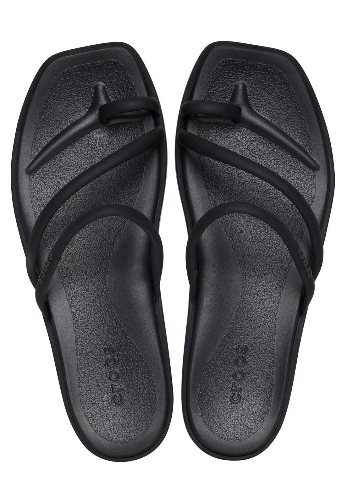 Sandalia Crocs Mujer Miami Toe Loop Sdl Negro-4