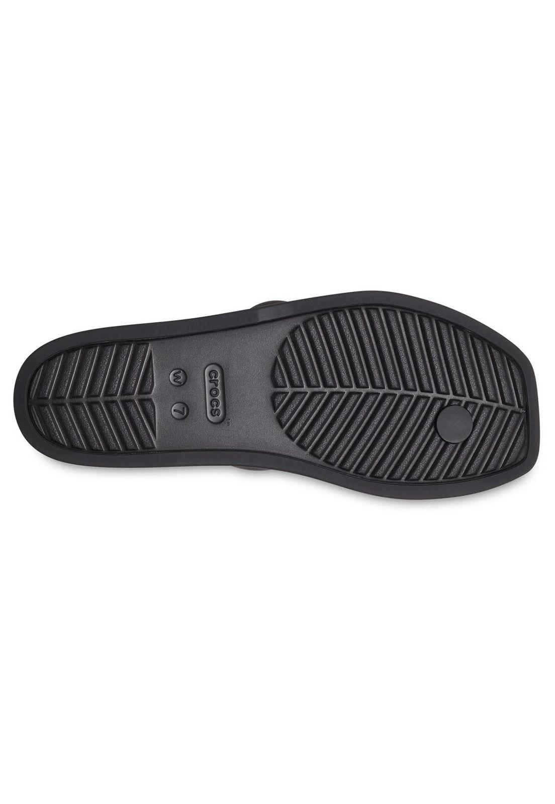 Sandalia Crocs Mujer Miami Toe Loop Sdl Negro-5