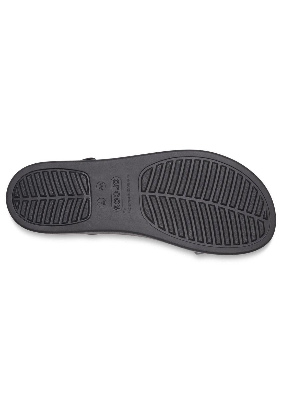 Sandalia Crocs Mujer Brooklyn Low Wedge Negro-5