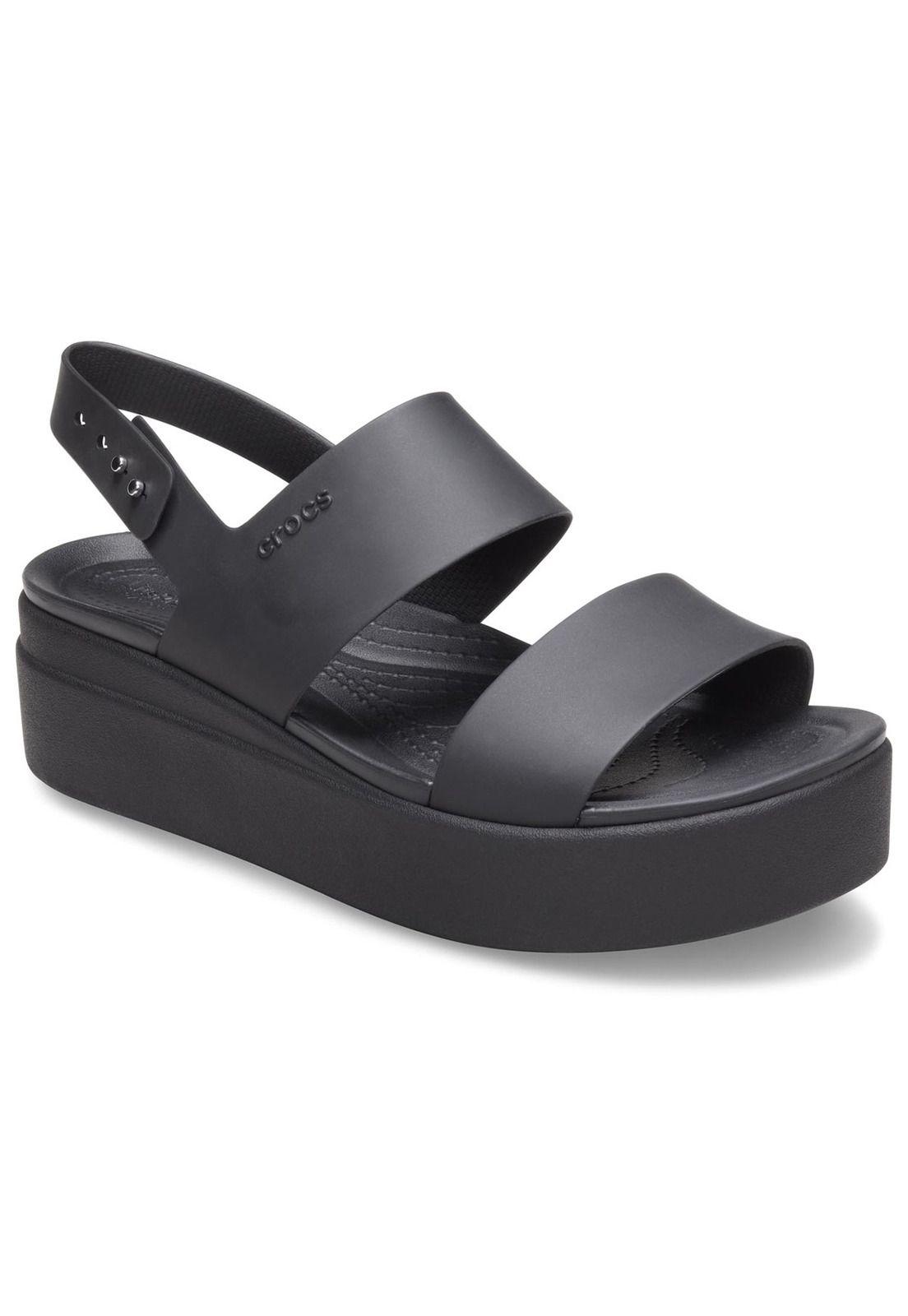 Sandalia Crocs Mujer Brooklyn Low Wedge Negro-6