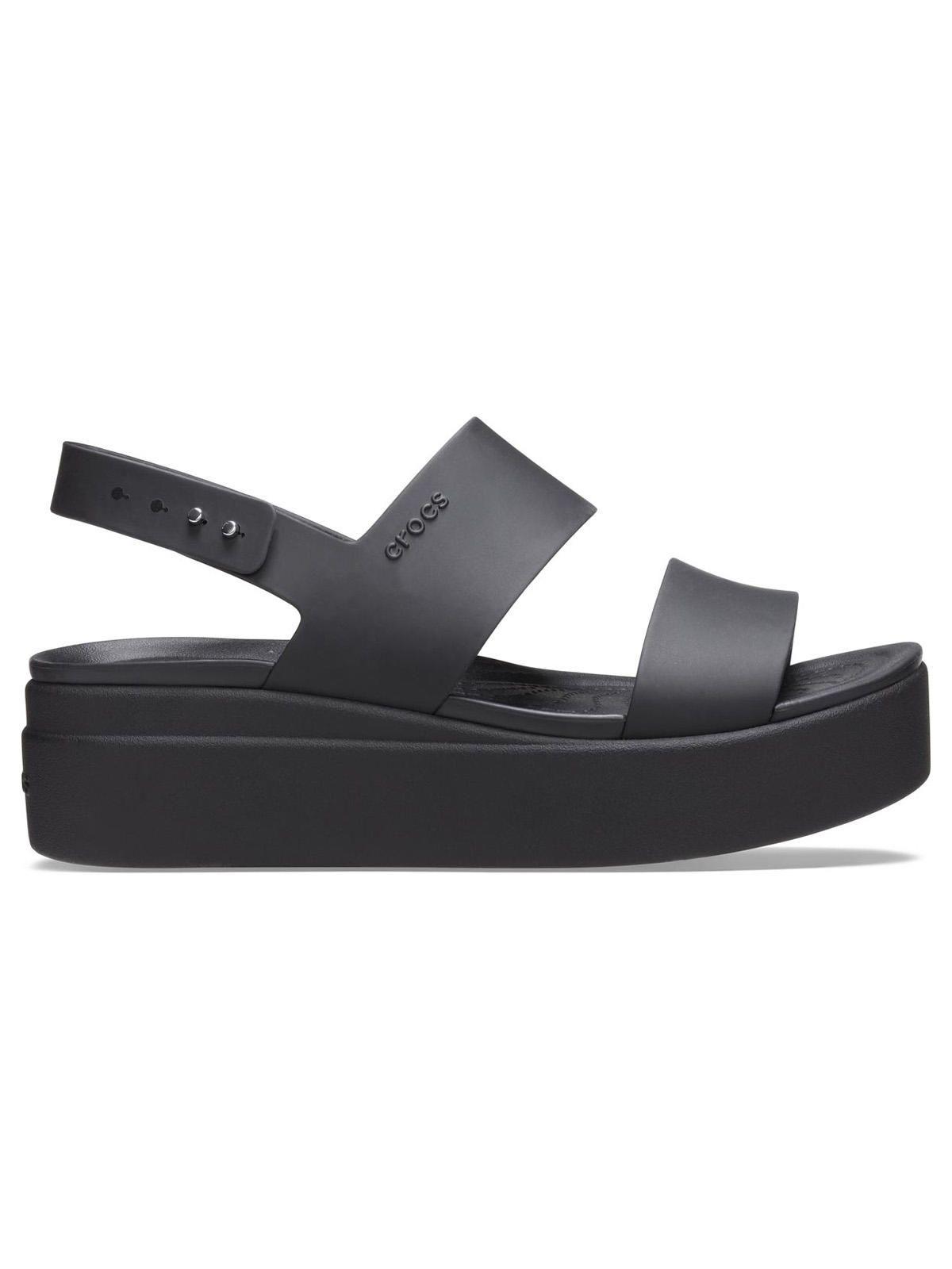 Sandalia Crocs Mujer Brooklyn Low Wedge Negro-0